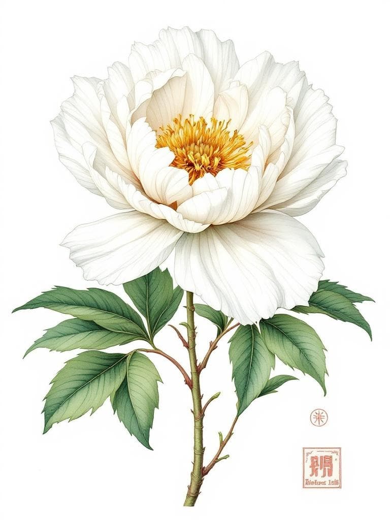 Пион 'Krinkled White'